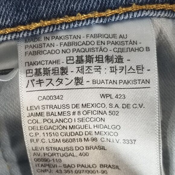 Levi's 505 jeans men's 36x26 regular fit blue stretch denim pants - Picture 12 of 13